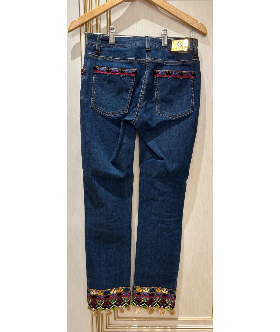 ETRO Синие хлопковые прямые джинсы, фото 3