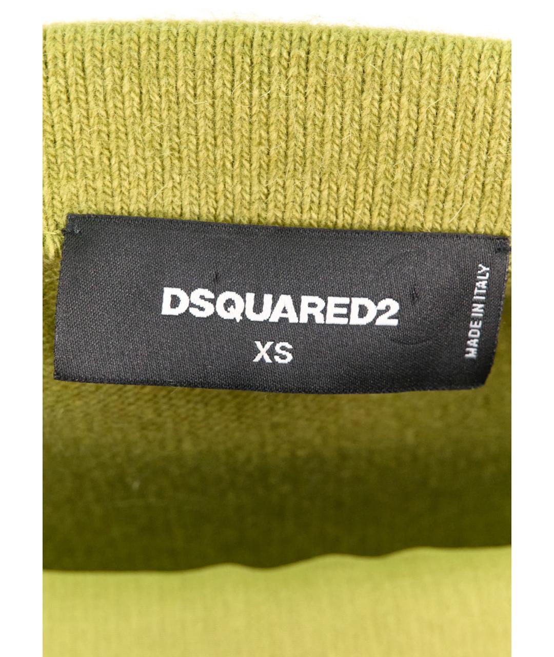 DSQUARED2 Зеленый шерстяной джемпер / свитер, фото 3