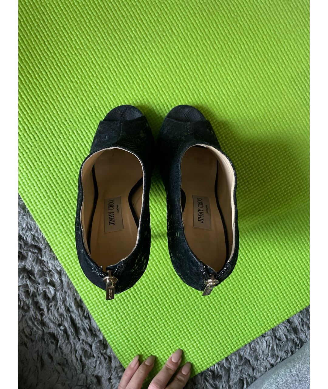 JIMMY CHOO Черные замшевые туфли, фото 3