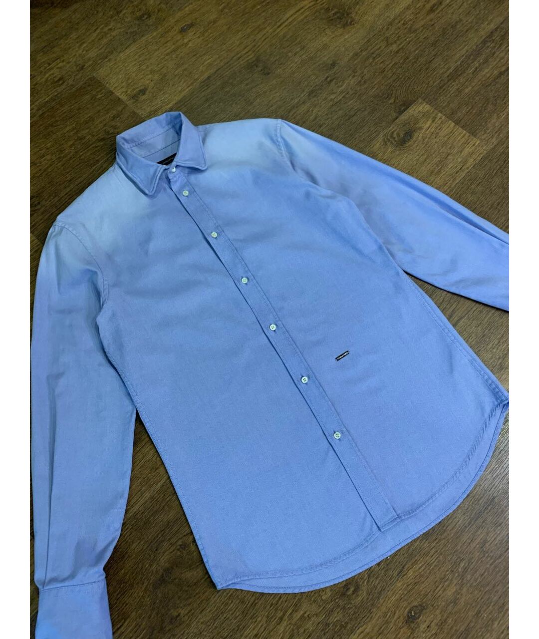 DSQUARED2 Голубая хлопковая кэжуал рубашка, фото 2