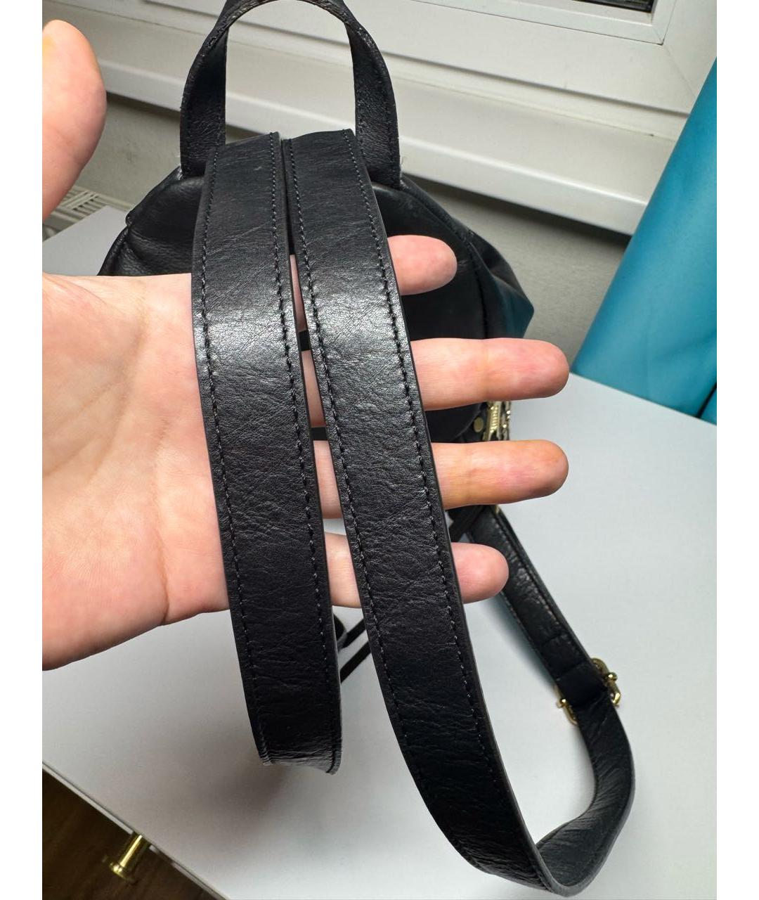 REBECCA MINKOFF Черный кожаный рюкзак, фото 6