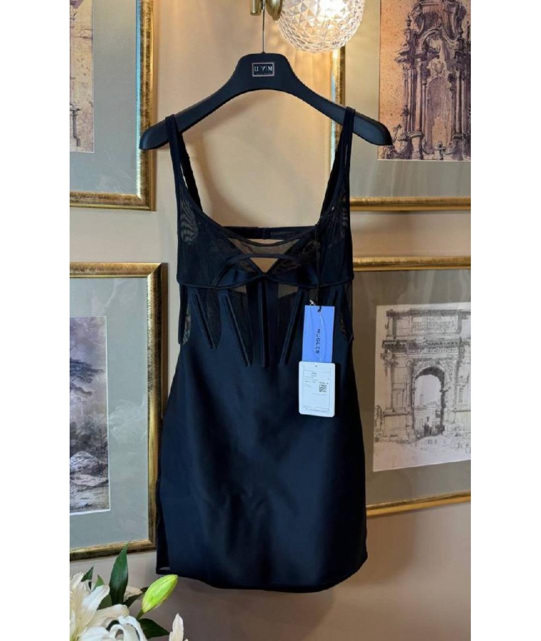 MUGLER Черное коктейльное платье, фото 6