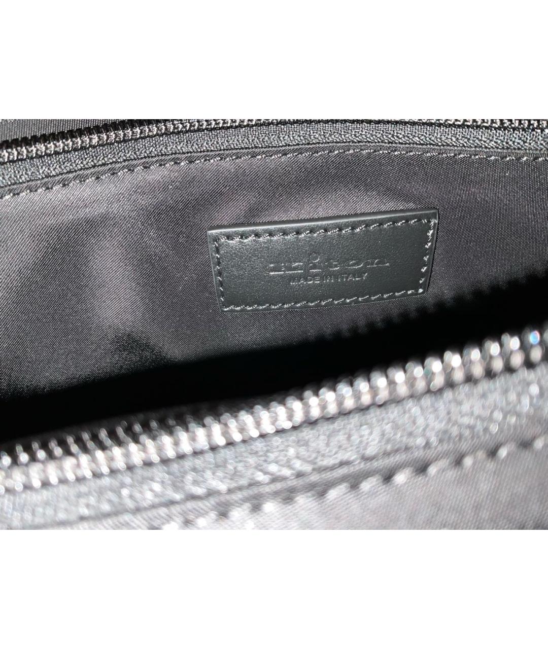 KITON Черная кожаная сумка тоут, фото 4