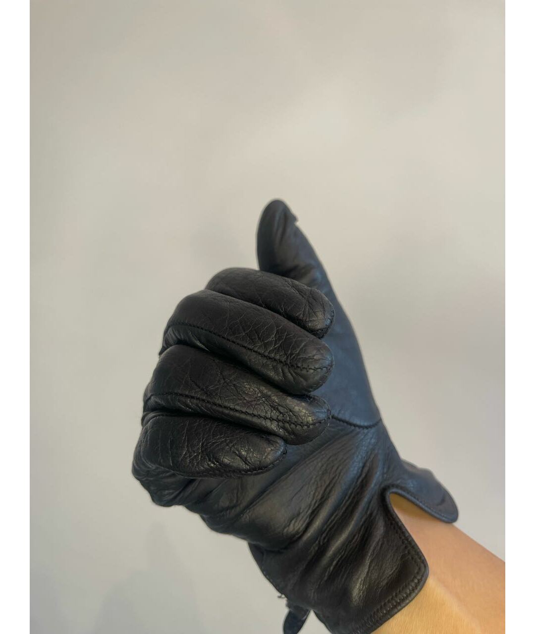 PRADA Черные кожаные перчатки, фото 7