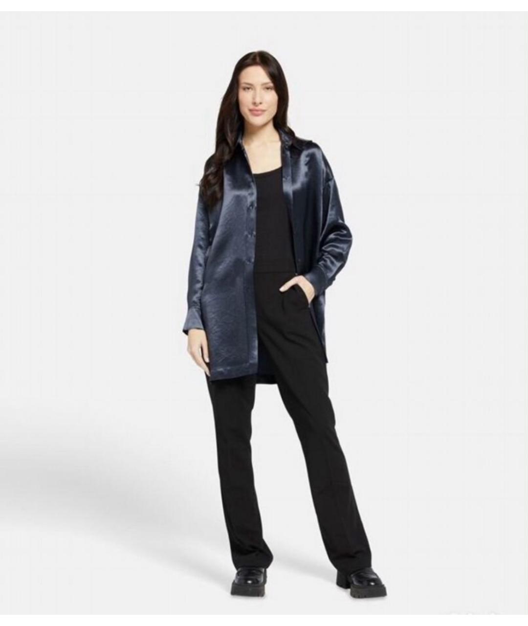 MAX MARA Синяя ацетатная блузы, фото 4