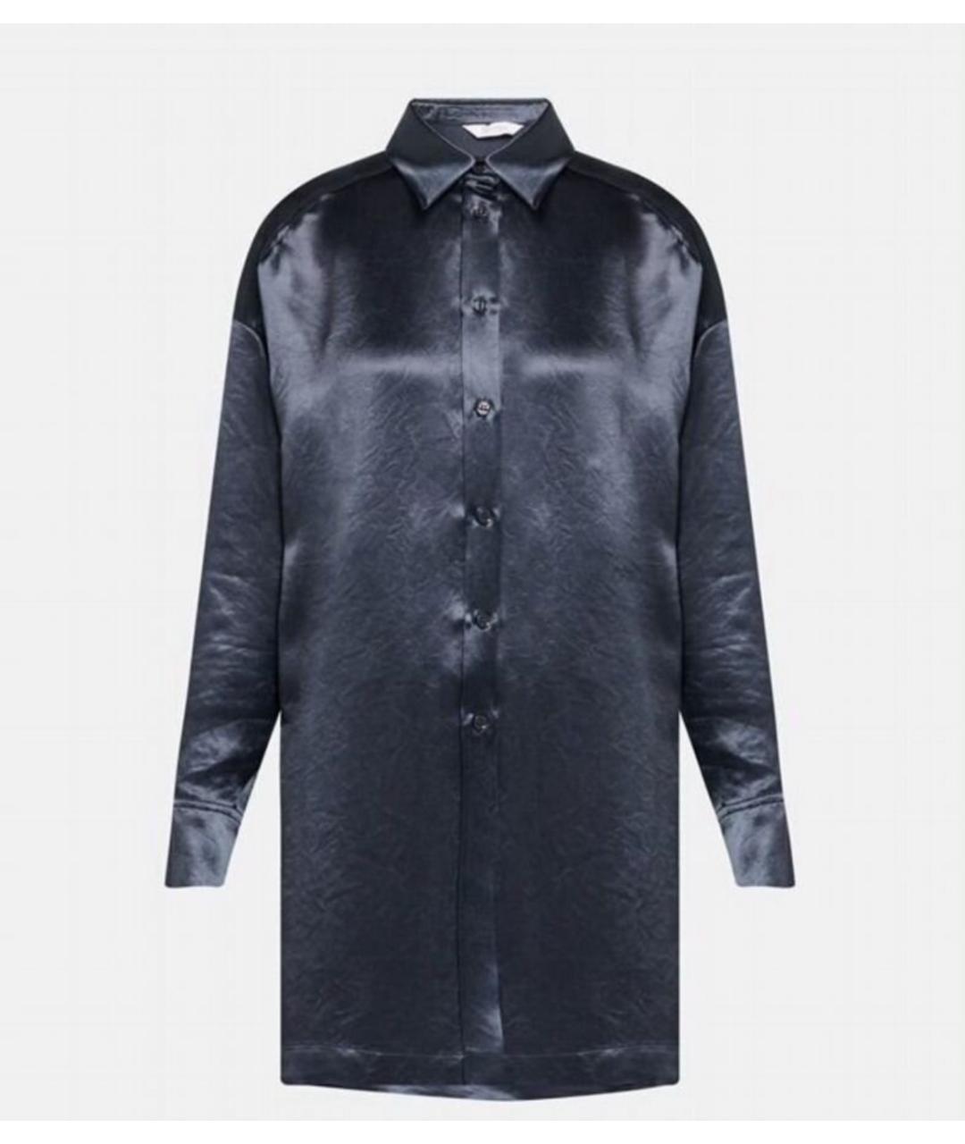 MAX MARA Синяя ацетатная блузы, фото 6