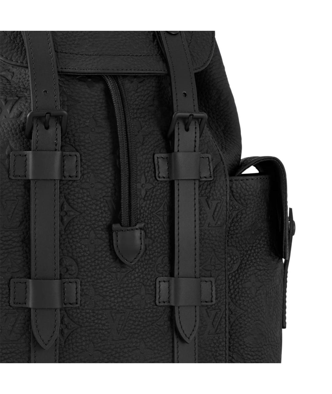 LOUIS VUITTON Черный кожаный рюкзак, фото 4