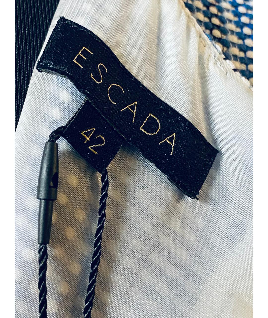 ESCADA Голубое хлопко-эластановое вечернее платье, фото 7