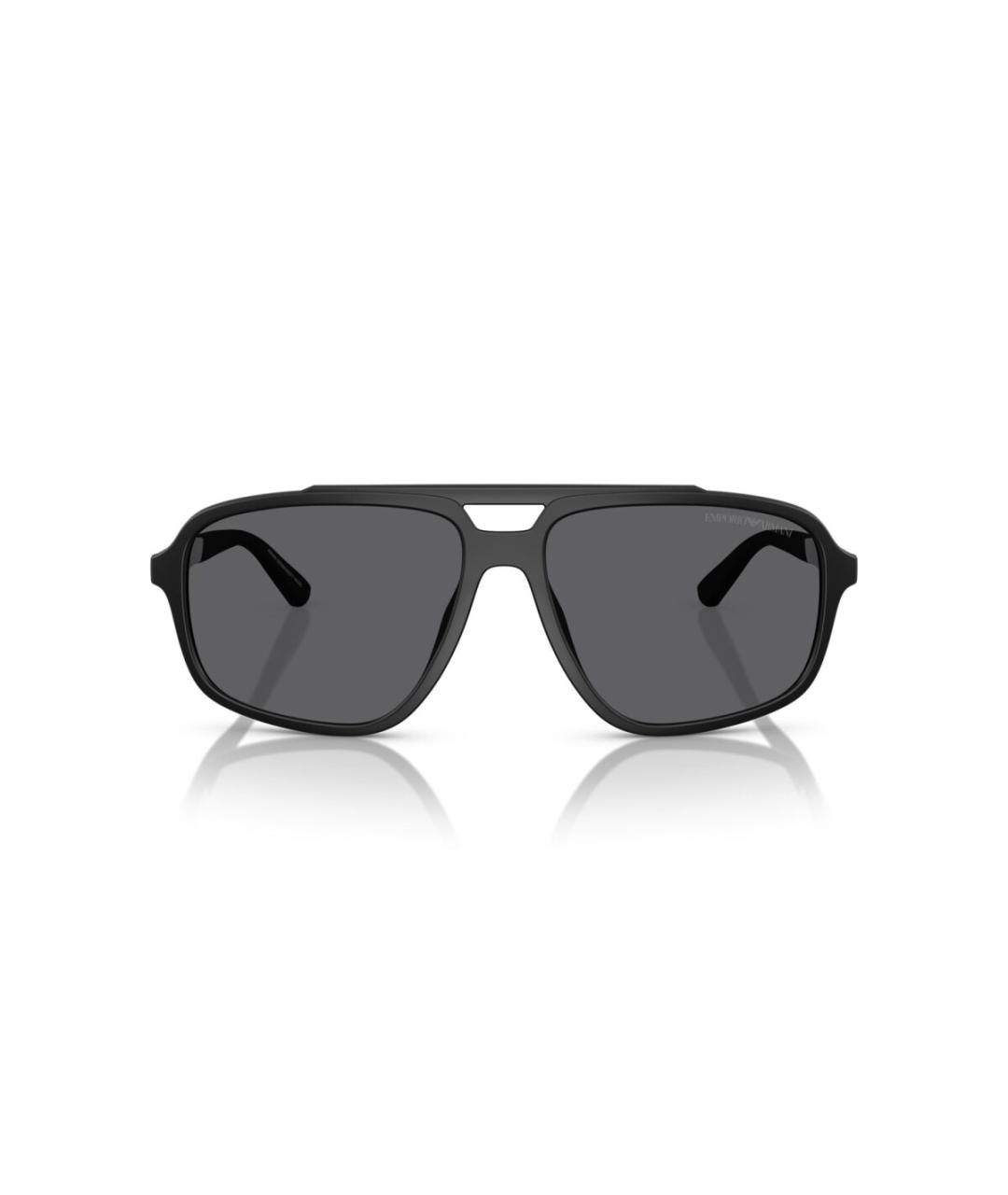 EMPORIO ARMANI Черные пластиковые солнцезащитные очки, фото 2