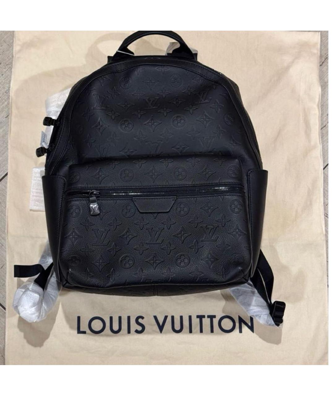 LOUIS VUITTON Черный кожаный рюкзак, фото 5