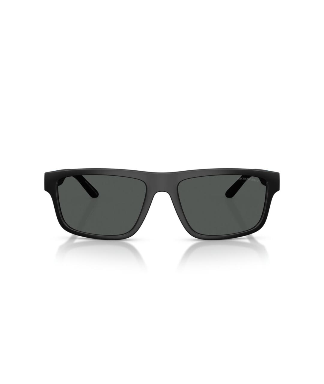 EMPORIO ARMANI Черные пластиковые солнцезащитные очки, фото 2