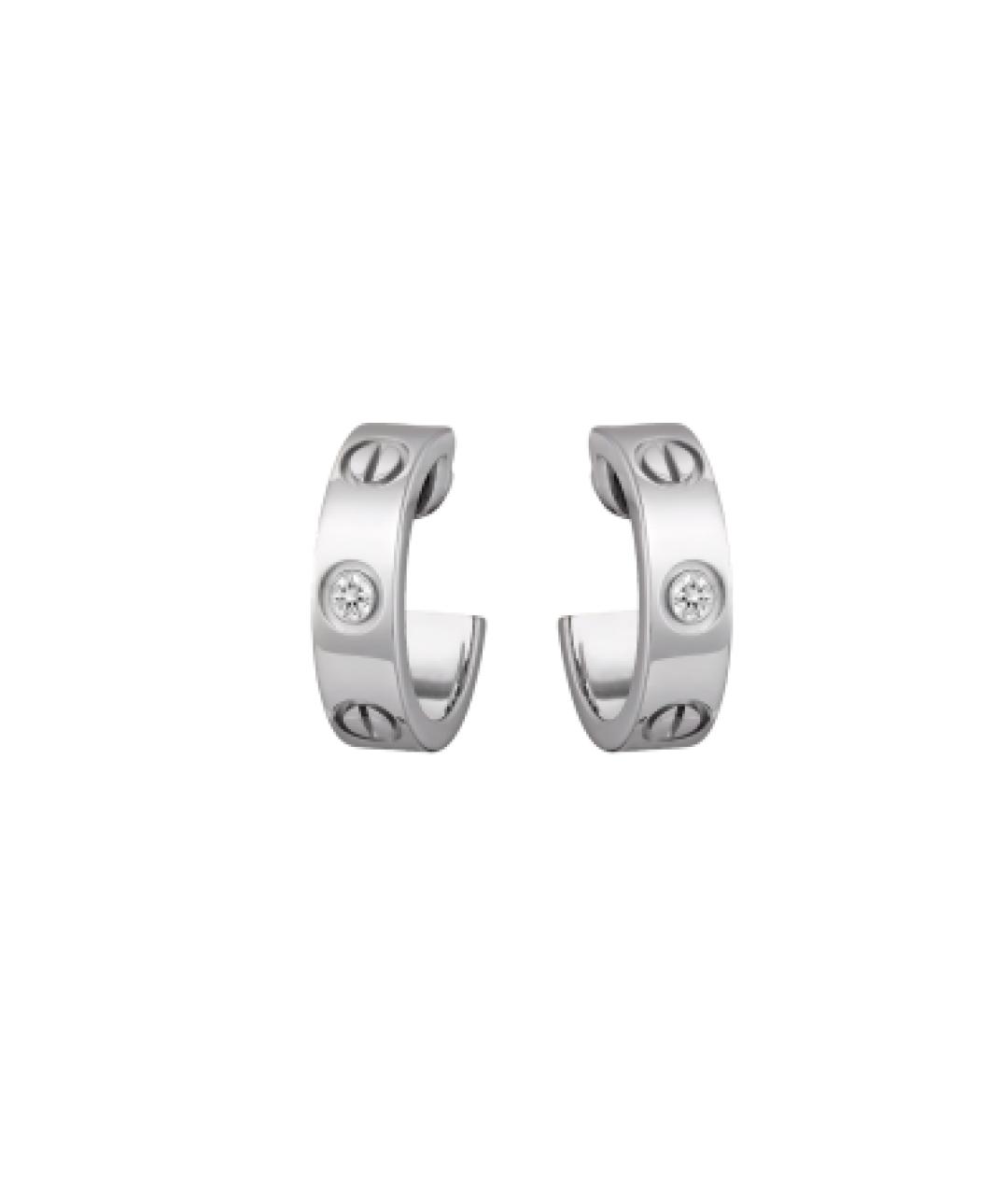 CARTIER Золотые серьги из белого золота, фото 1