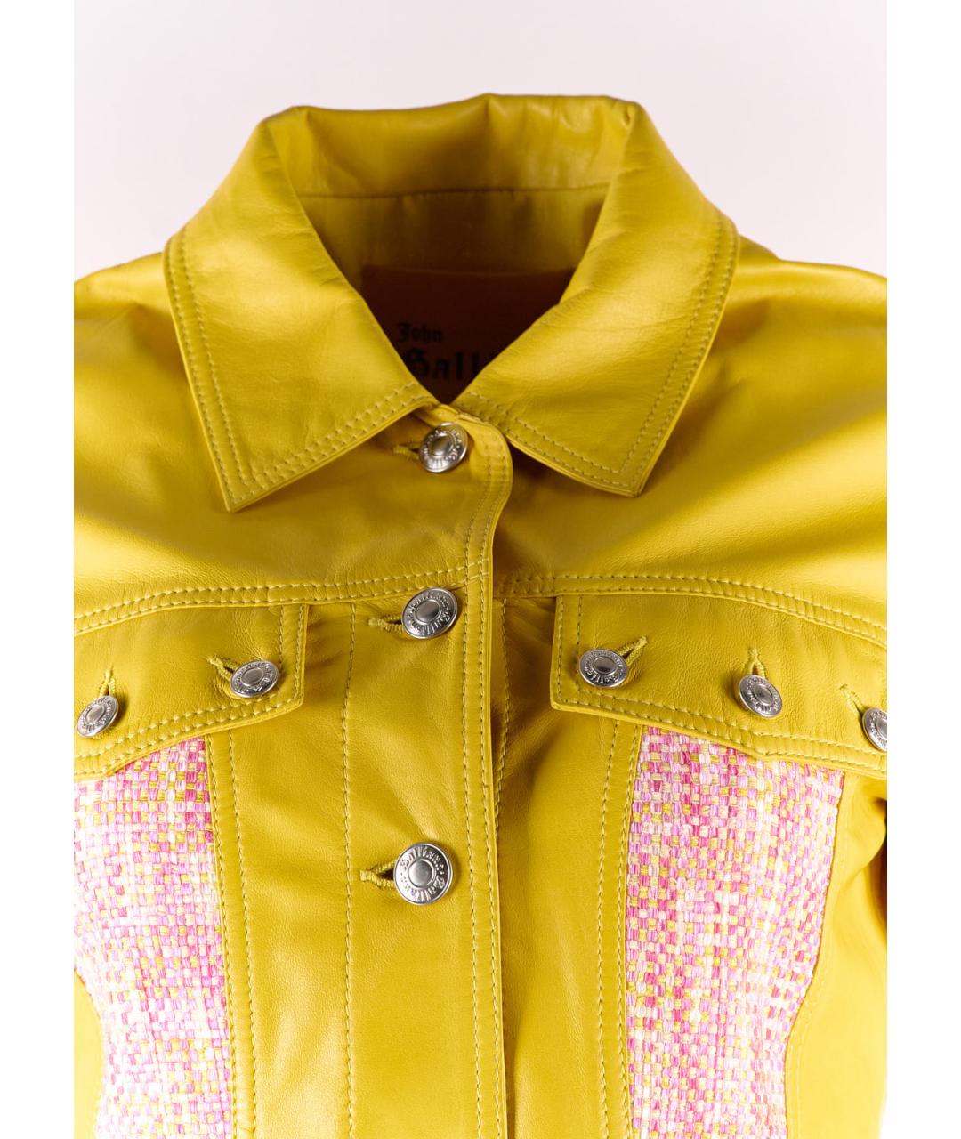 JOHN GALLIANO Желтая кожаная куртка, фото 4
