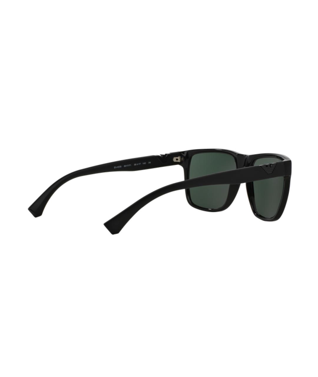 EMPORIO ARMANI Черные пластиковые солнцезащитные очки, фото 6