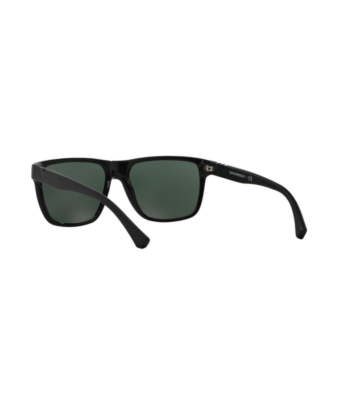 EMPORIO ARMANI Черные пластиковые солнцезащитные очки, фото 5