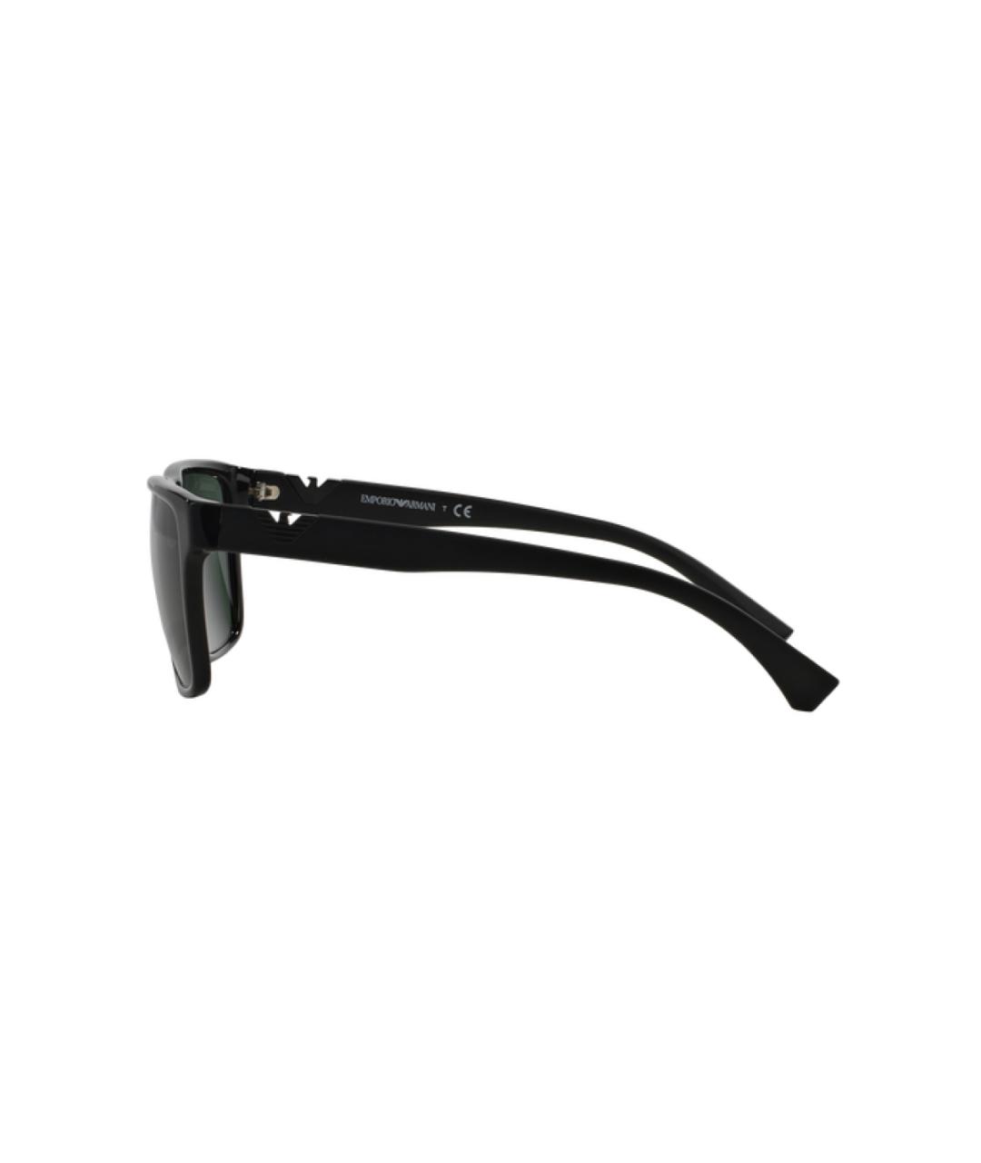 EMPORIO ARMANI Черные пластиковые солнцезащитные очки, фото 3