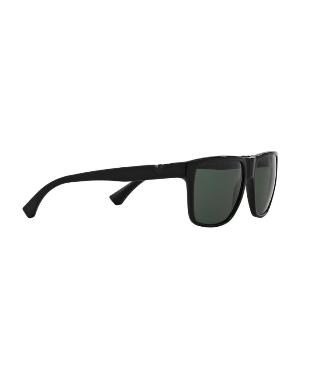EMPORIO ARMANI Черные пластиковые солнцезащитные очки, фото 7