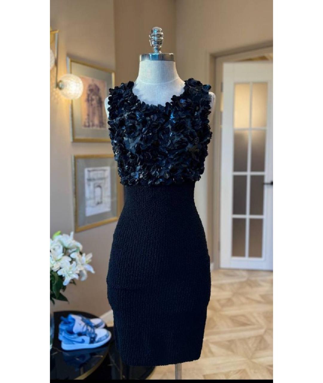 BLUMARINE Черное вискозное коктейльное платье, фото 7