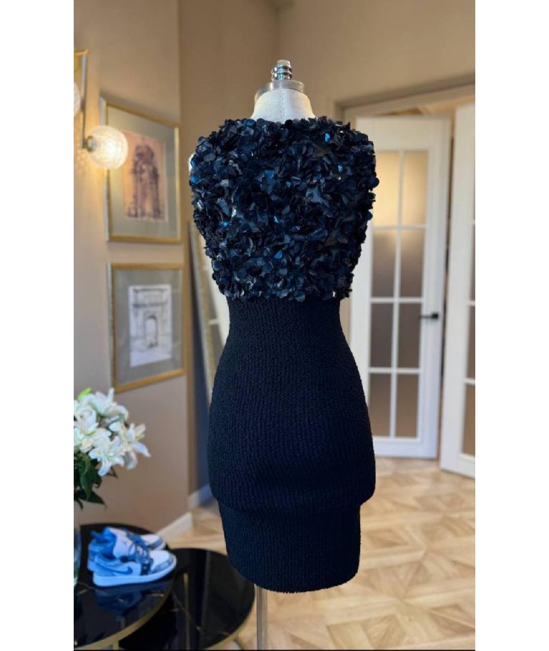 BLUMARINE Черное вискозное коктейльное платье, фото 2