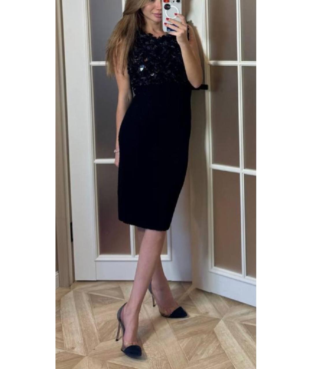 BLUMARINE Черное вискозное коктейльное платье, фото 6