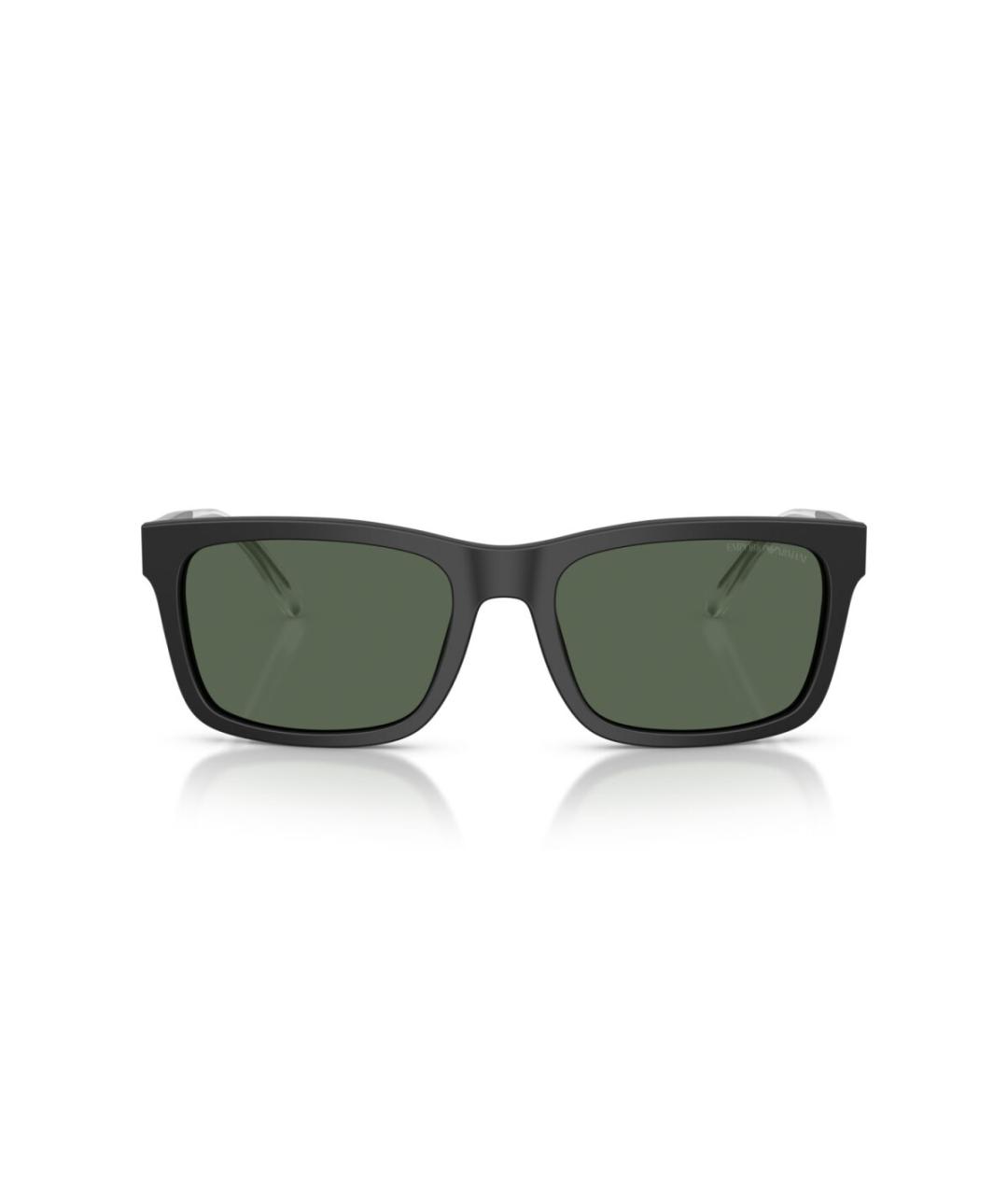 EMPORIO ARMANI Черные пластиковые солнцезащитные очки, фото 2