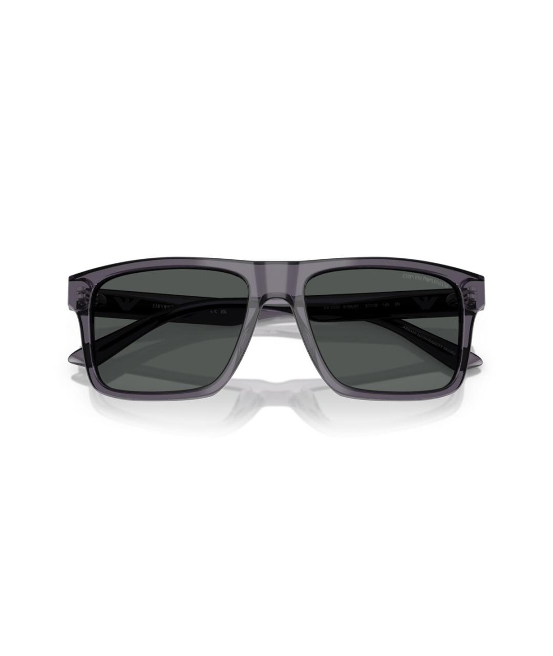 EMPORIO ARMANI Серые пластиковые солнцезащитные очки, фото 7