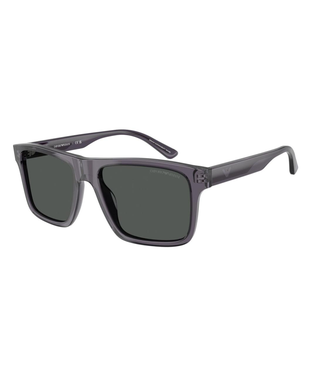 EMPORIO ARMANI Серые пластиковые солнцезащитные очки, фото 5
