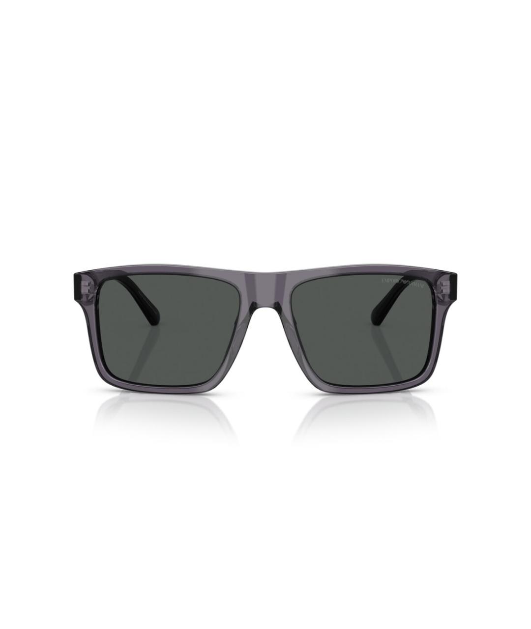 EMPORIO ARMANI Серые пластиковые солнцезащитные очки, фото 2