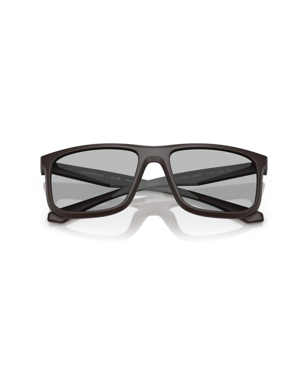 EMPORIO ARMANI Черные пластиковые солнцезащитные очки, фото 7