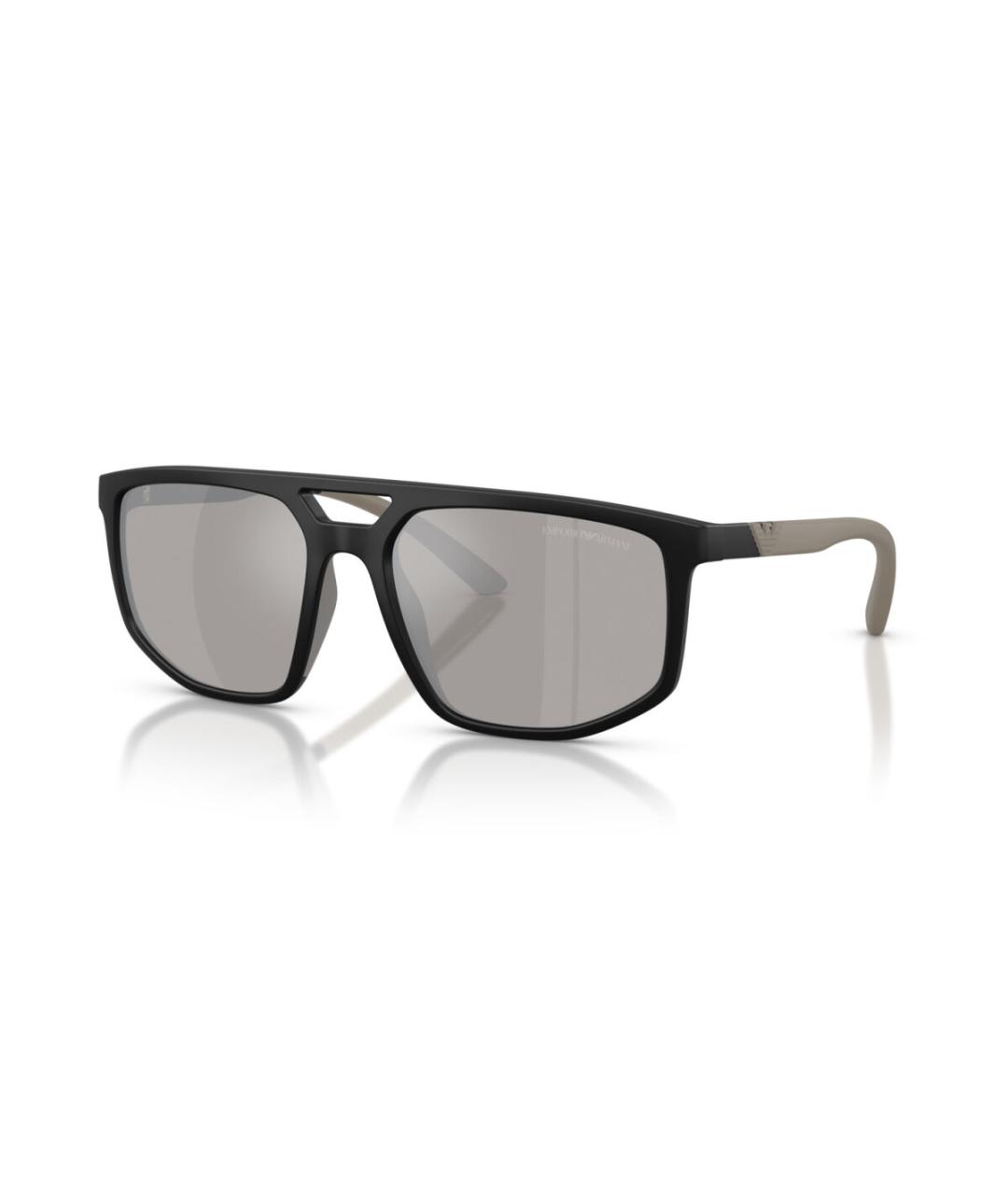 EMPORIO ARMANI Черные пластиковые солнцезащитные очки, фото 1
