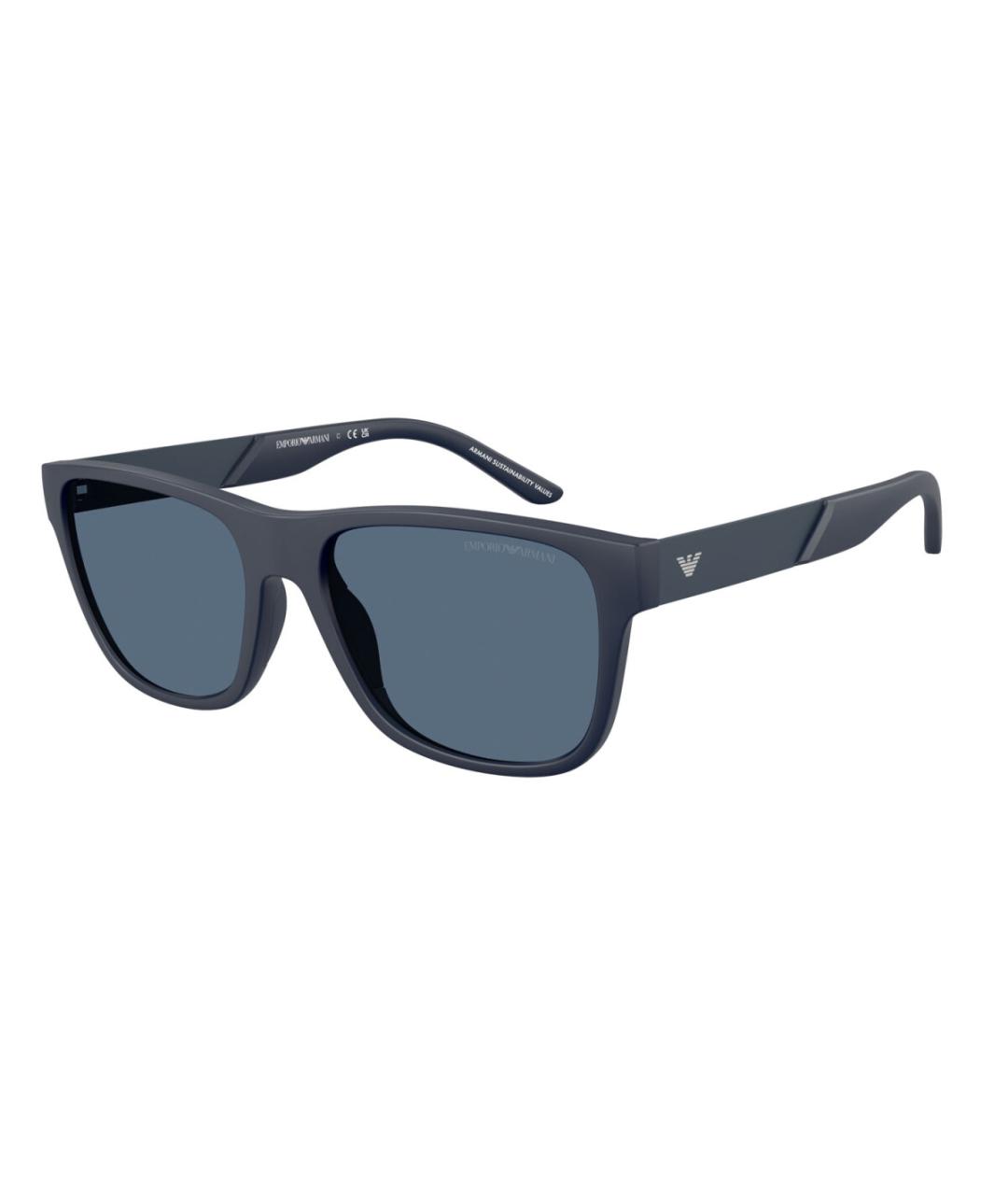 EMPORIO ARMANI Синие пластиковые солнцезащитные очки, фото 5