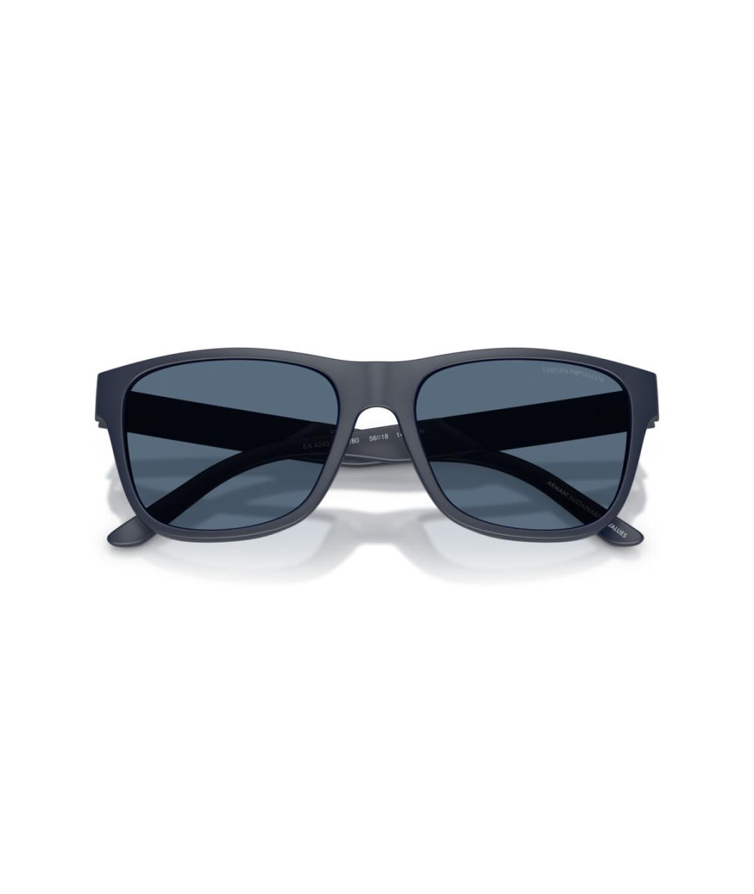 EMPORIO ARMANI Синие пластиковые солнцезащитные очки, фото 7