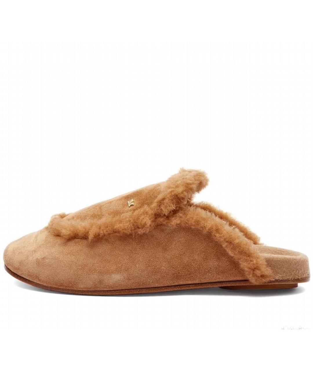MAX MARA Коричневые замшевые мюли, фото 6