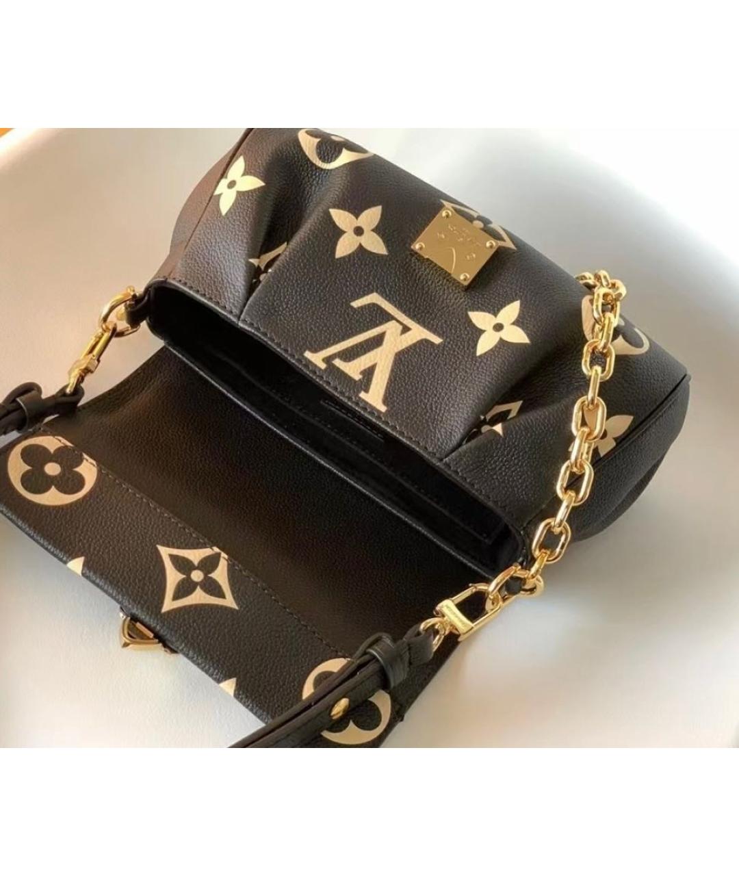 LOUIS VUITTON Черная кожаная сумка с короткими ручками, фото 5