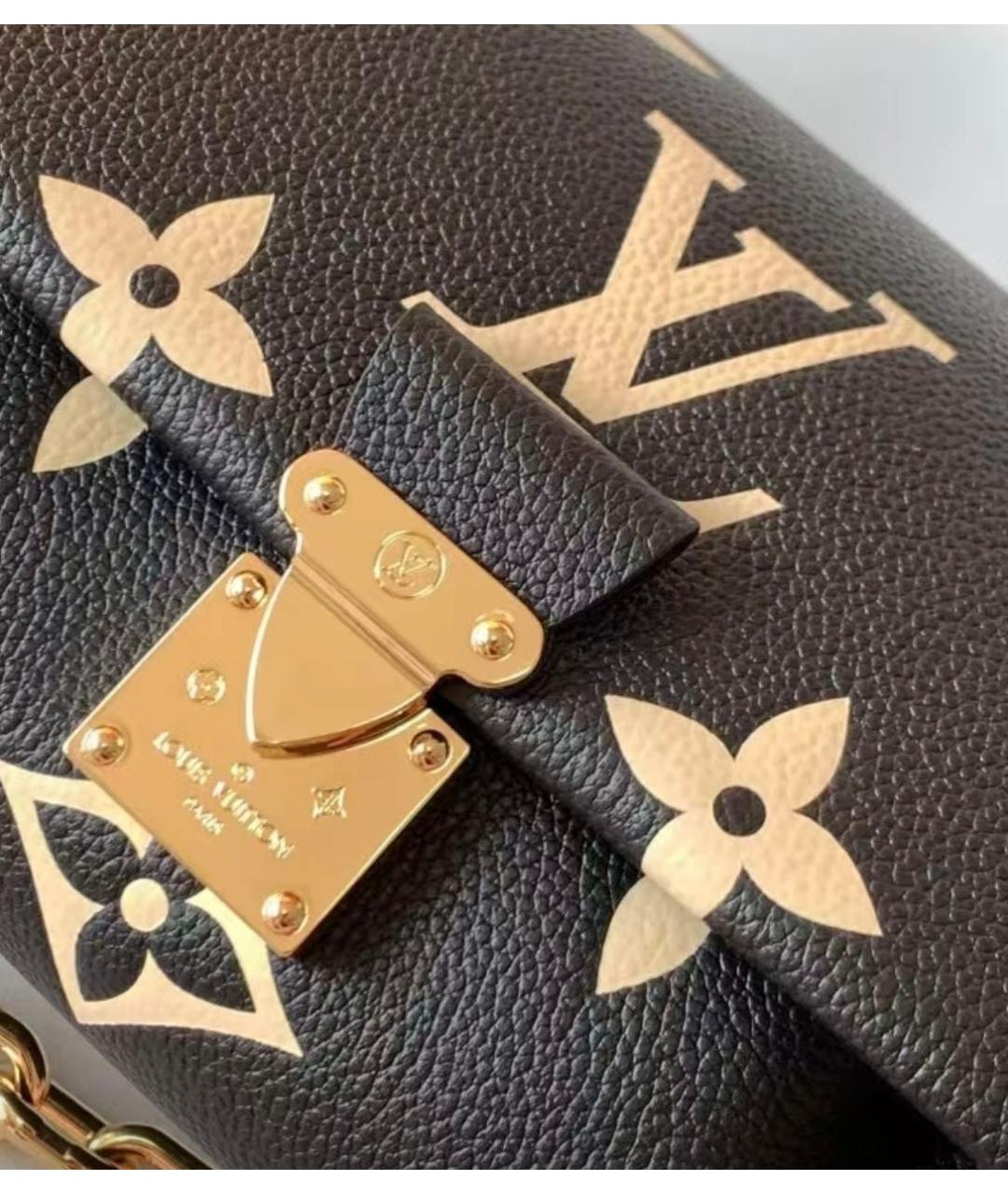 LOUIS VUITTON Черная кожаная сумка с короткими ручками, фото 4