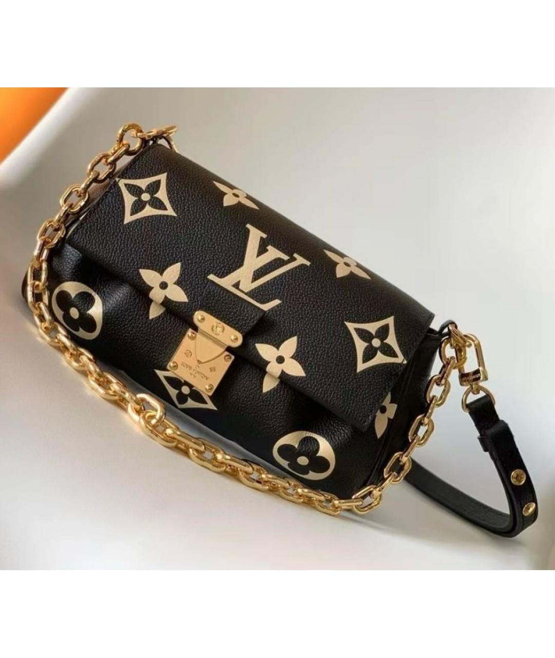 LOUIS VUITTON Черная кожаная сумка с короткими ручками, фото 6