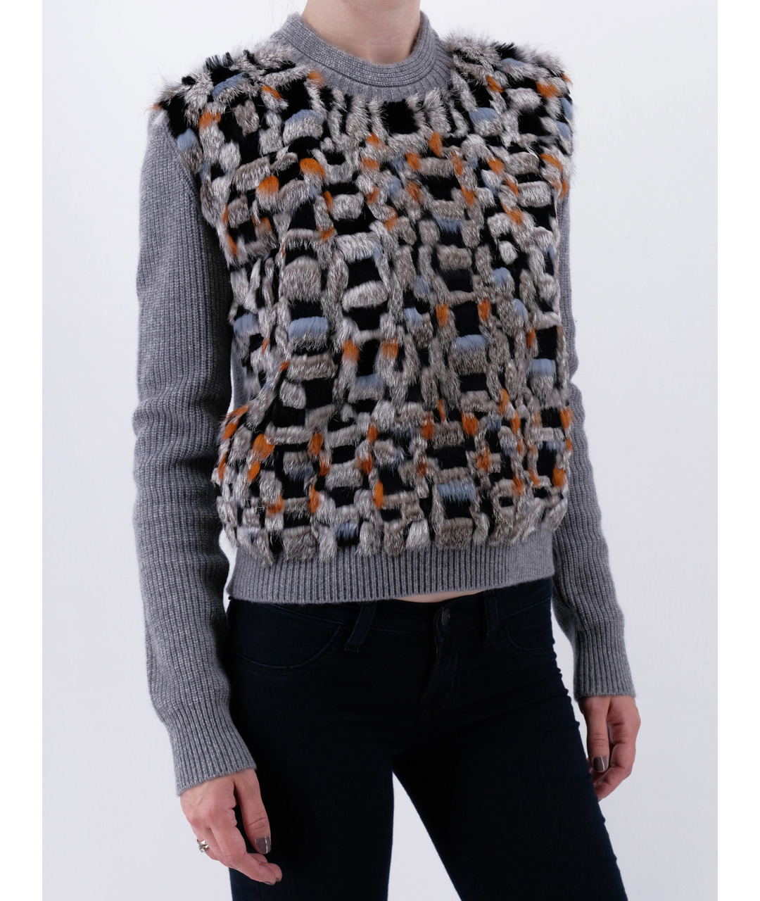 CHLOE Серый кашемировый джемпер / свитер, фото 2