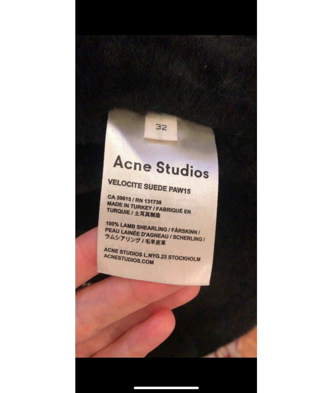 ACNE STUDIOS Черная замшевая дубленка, фото 5