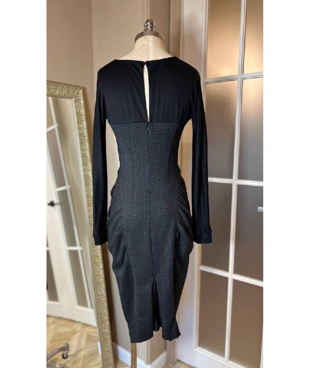 SPORTMAX Черное платье, фото 2