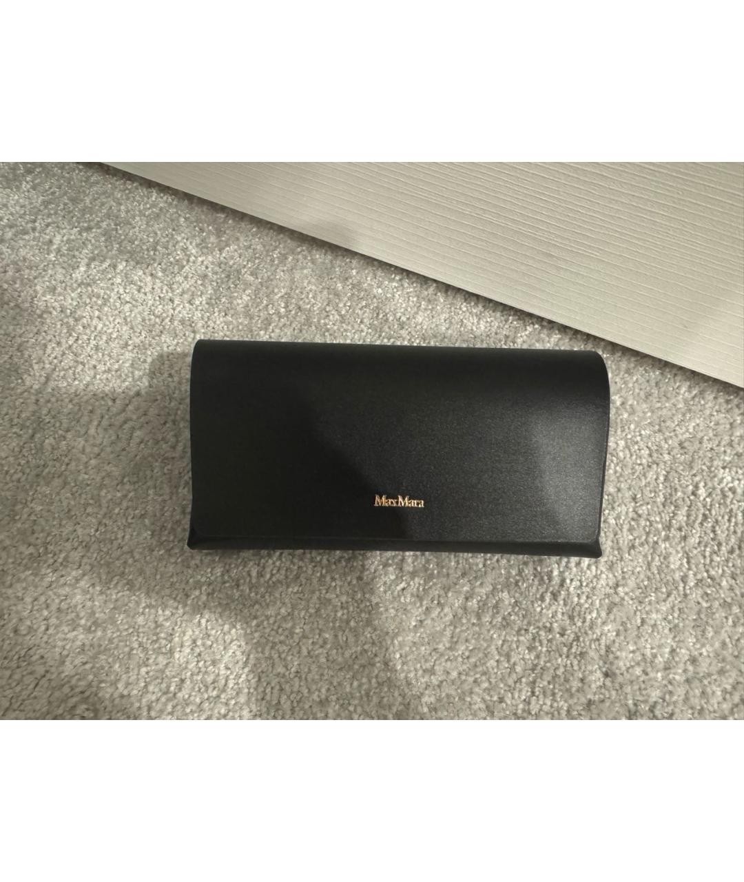 MAX MARA Черные пластиковые солнцезащитные очки, фото 4