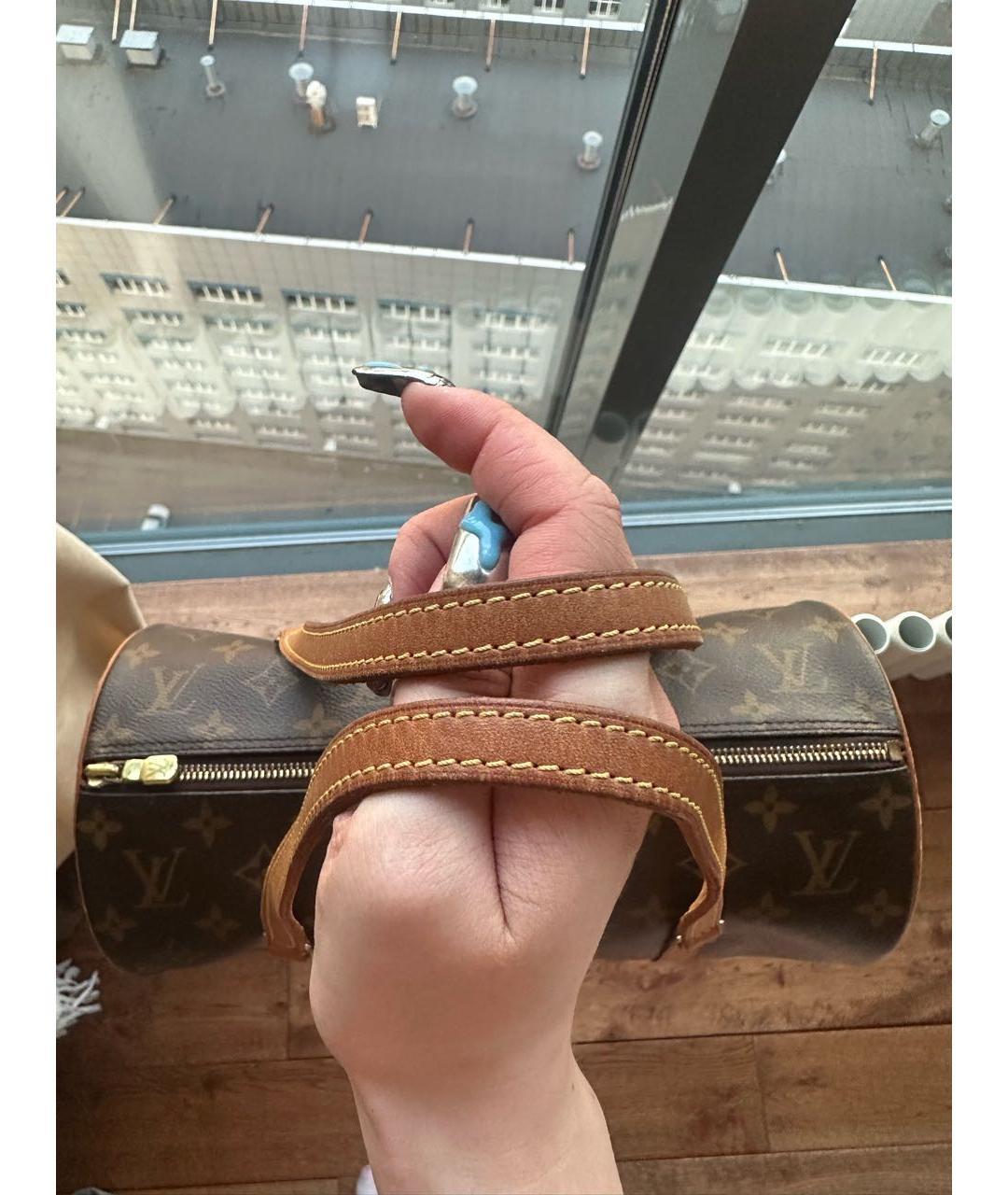 LOUIS VUITTON Коричневая сумка с короткими ручками, фото 4