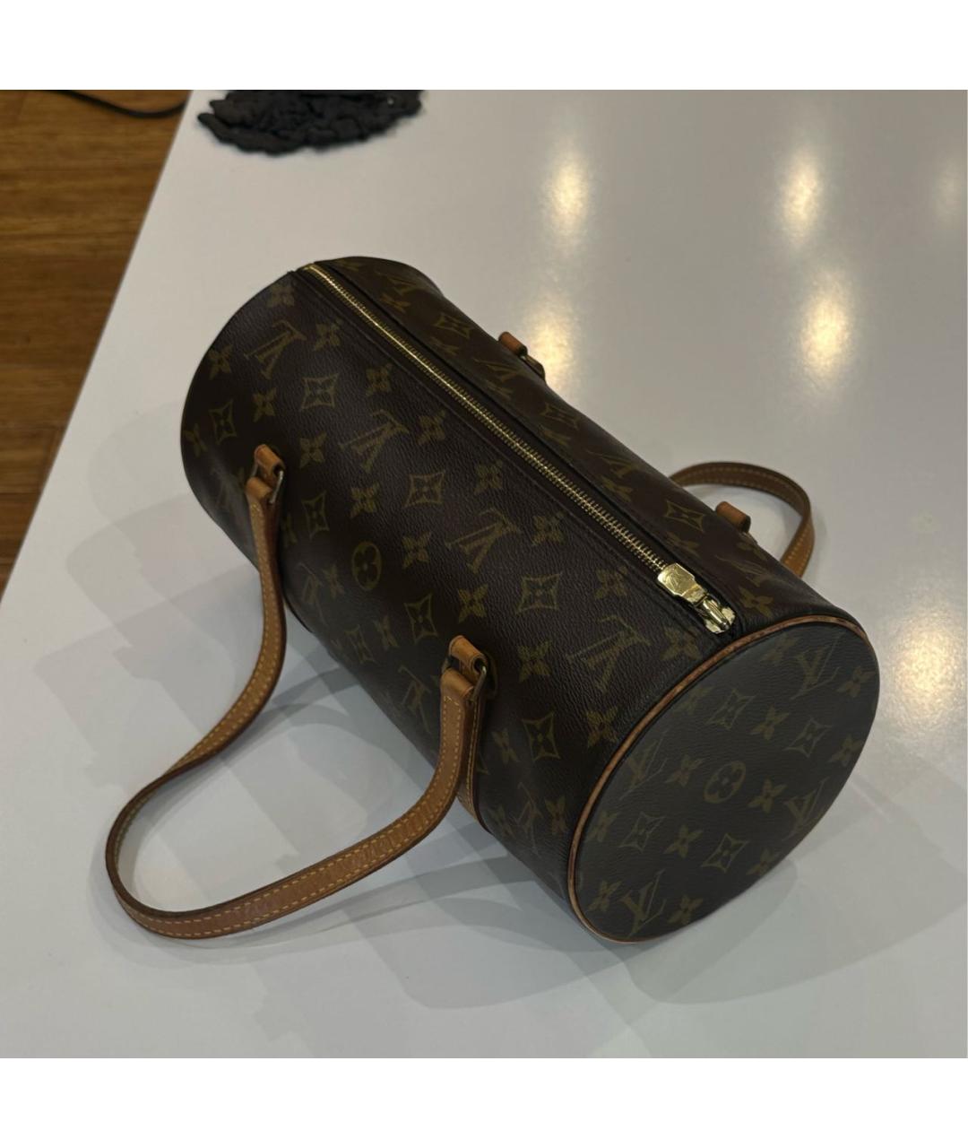 LOUIS VUITTON Коричневая сумка с короткими ручками, фото 6