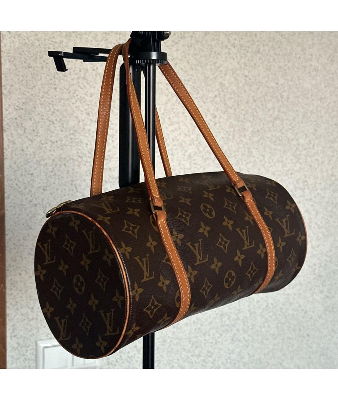 LOUIS VUITTON Коричневая сумка с короткими ручками, фото 2