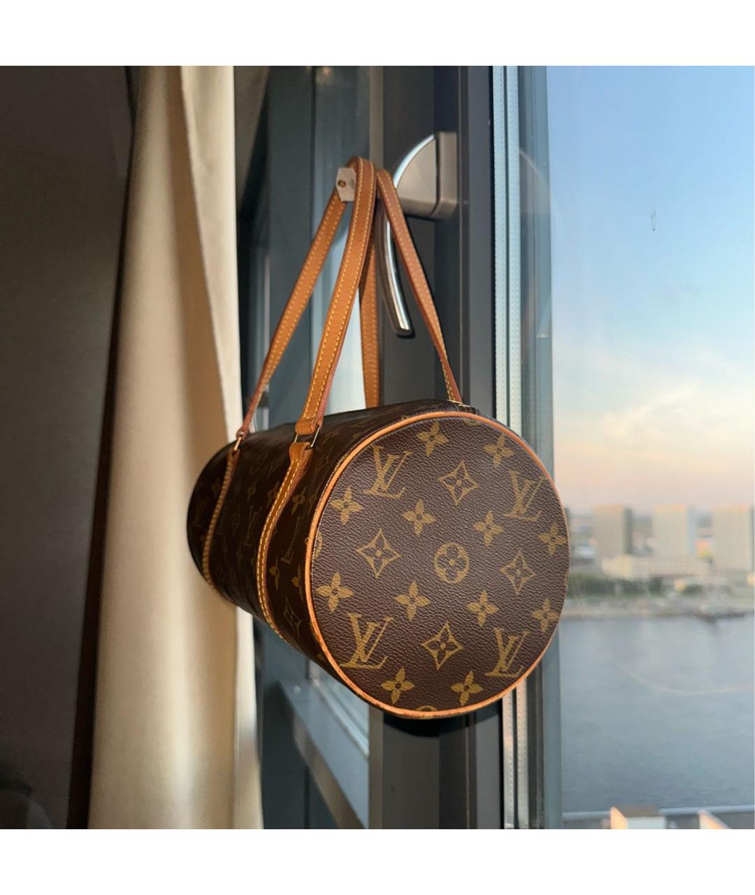 LOUIS VUITTON Коричневая сумка с короткими ручками, фото 3