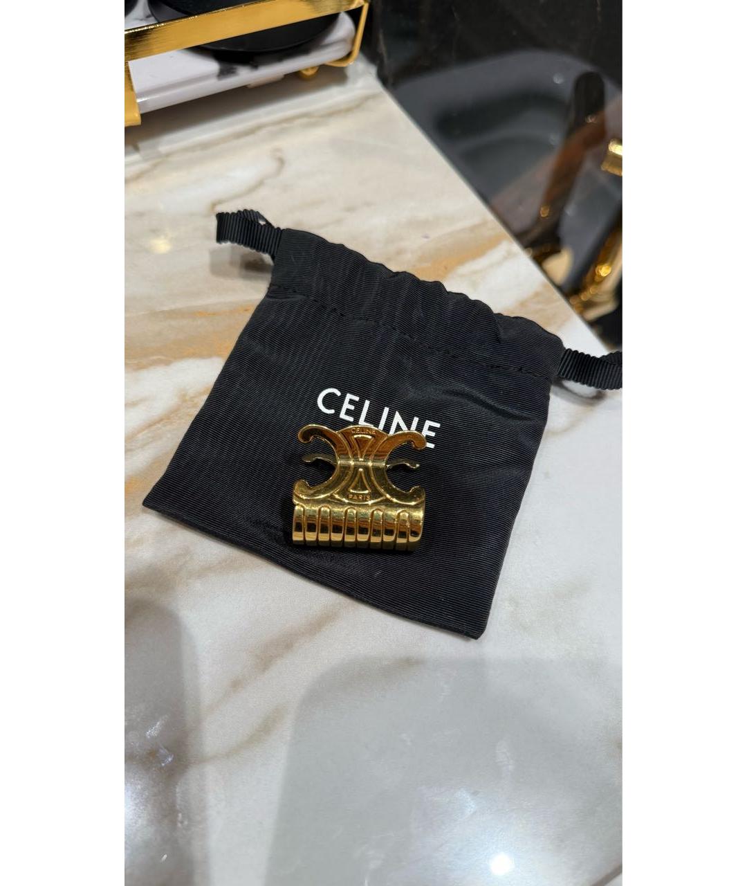 CELINE Золотая заколка, фото 4