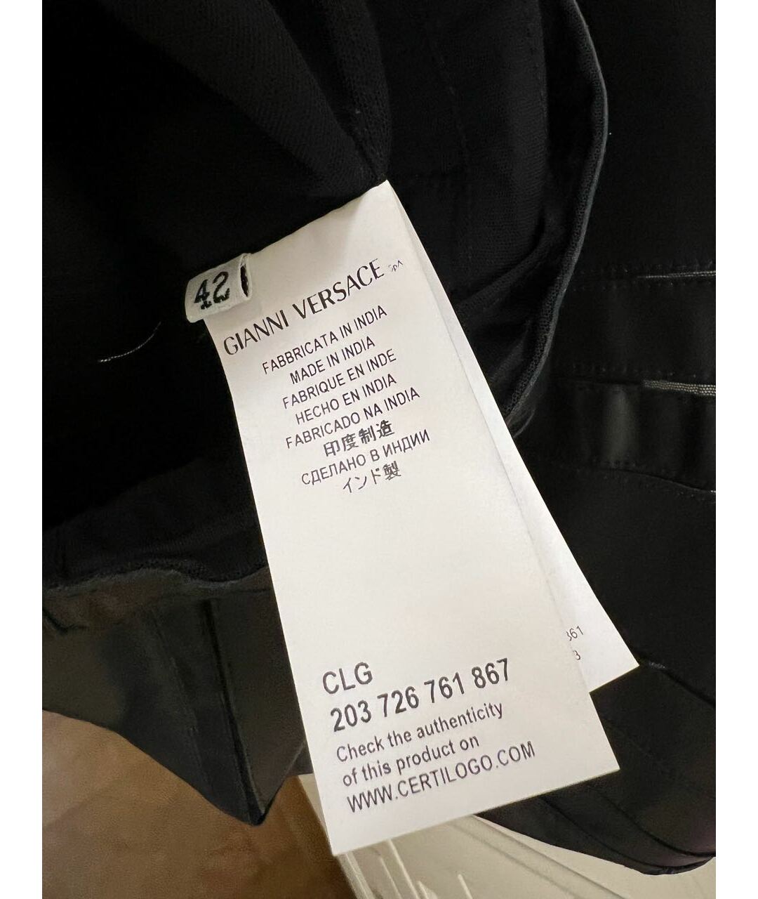 VERSACE Черный кожаный жакет/пиджак, фото 4
