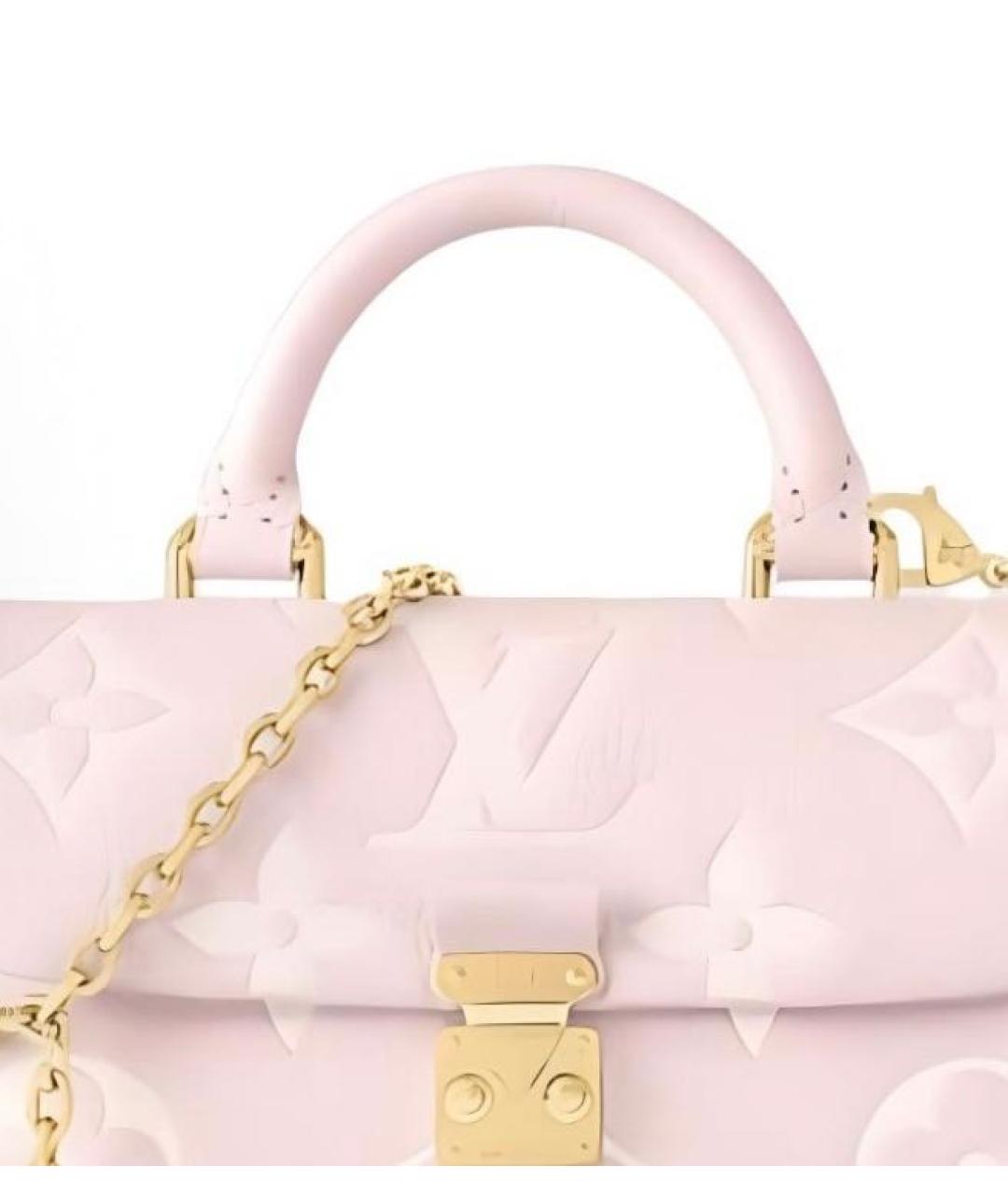 LOUIS VUITTON Розовая кожаная сумка с короткими ручками, фото 2