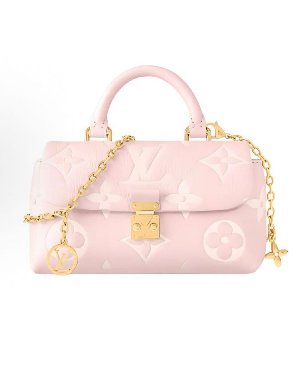LOUIS VUITTON Розовая кожаная сумка с короткими ручками, фото 5