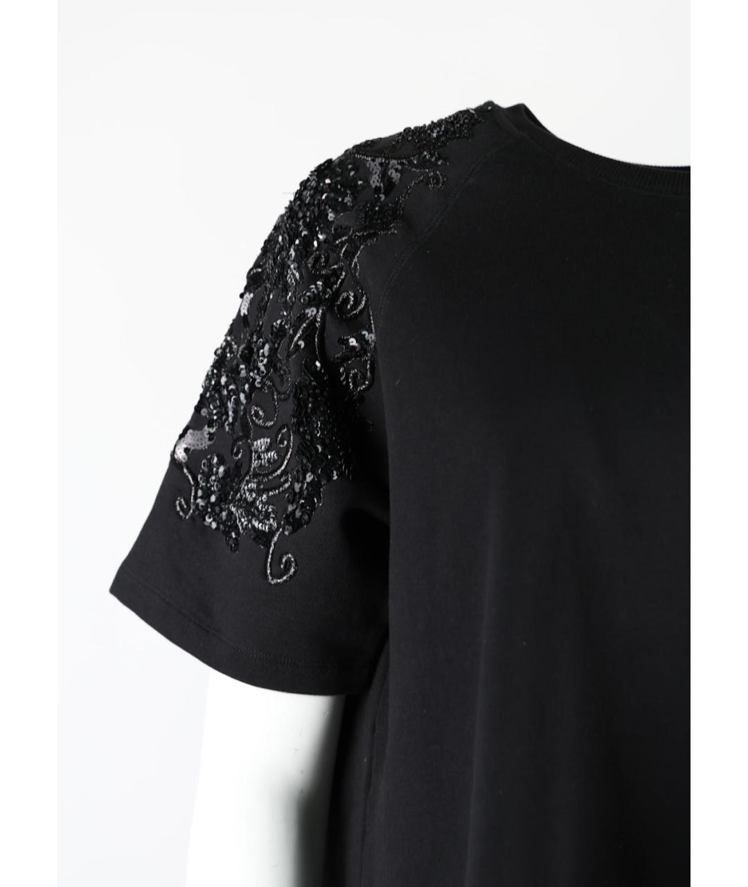 DRIES VAN NOTEN Черная хлопковая футболка, фото 5