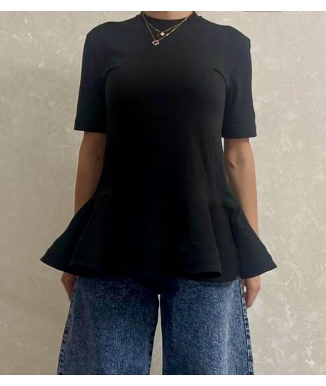ALAIA Черная хлопковая футболка, фото 2
